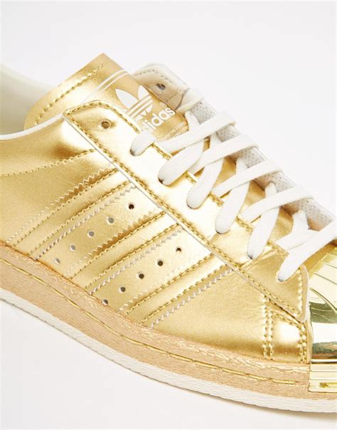 Lyst - Adidas originals Originals Superstar 80's Gold Metallic Trainers in Metallic