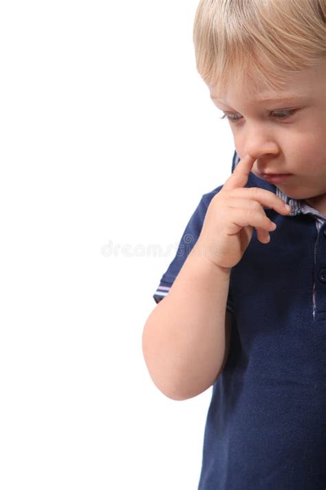 Boy picking his nose stock photo. Image of cute, person - 31992120