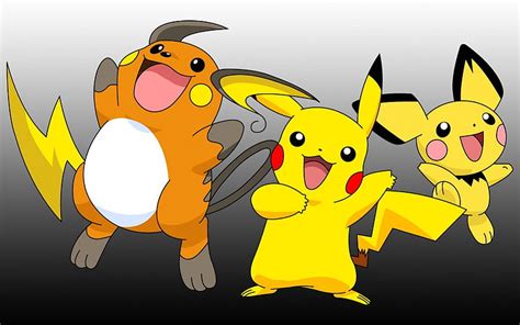 Pikachu, pichu y raichu, evoluciones, pokemon, raichu, pichu, pikachu, Fondo de pantalla HD | Peakpx