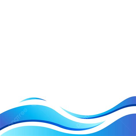 Sea Bottom Vector Design Images, Blue Wave Frame Simple Bottom Sea, Blue Wave, Blue Wave Png ...