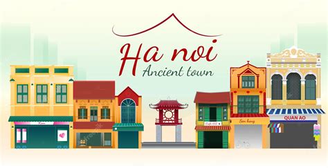 Premium Vector | Hanoi ancient street