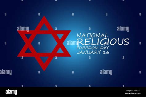 National Religious Freedom Day vector illustration banner template. 16 January Religious concept ...