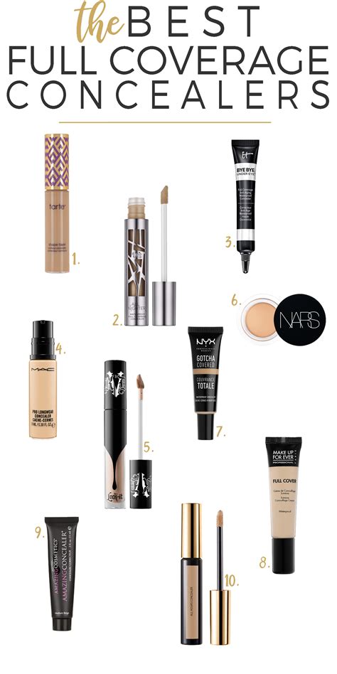 Top 10 Full Coverage Concealers. — Beautiful Makeup Search