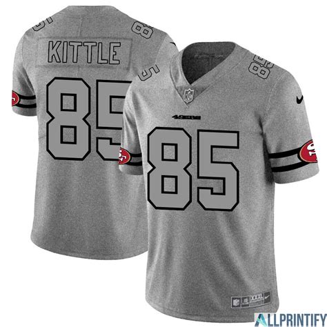 George Kittle San Francisco 49ers 85 Gray Vapor Limited Jersey ...