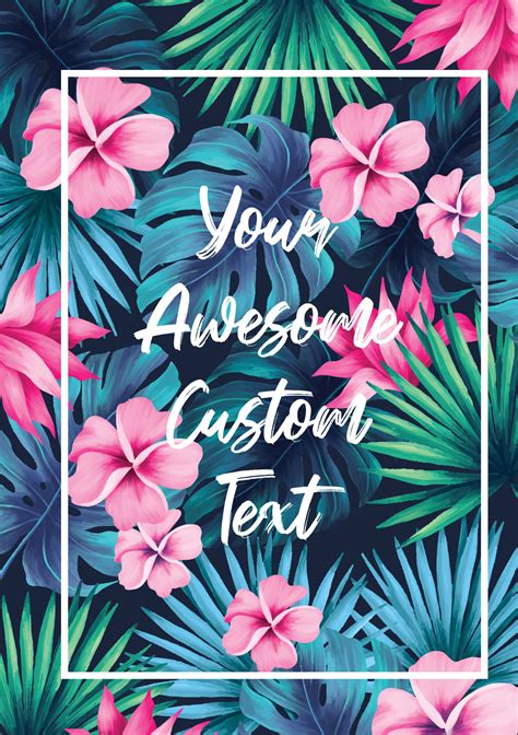 Download Printable Tropical Flowers Planner Cover PDF