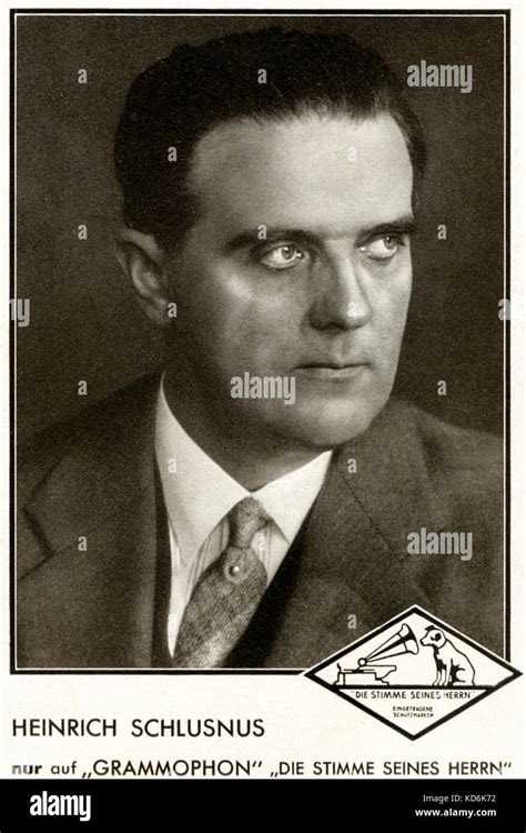 Heinrich Schlusnus portrait 1888-1952 German baritone, opera singer. Grammophon, Die Stimme ...