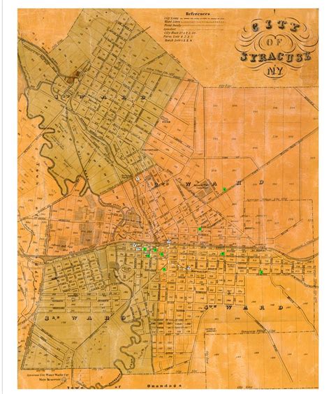 City of Syracuse, NY - 1852 | Vintage world maps, Historical photos, Y art