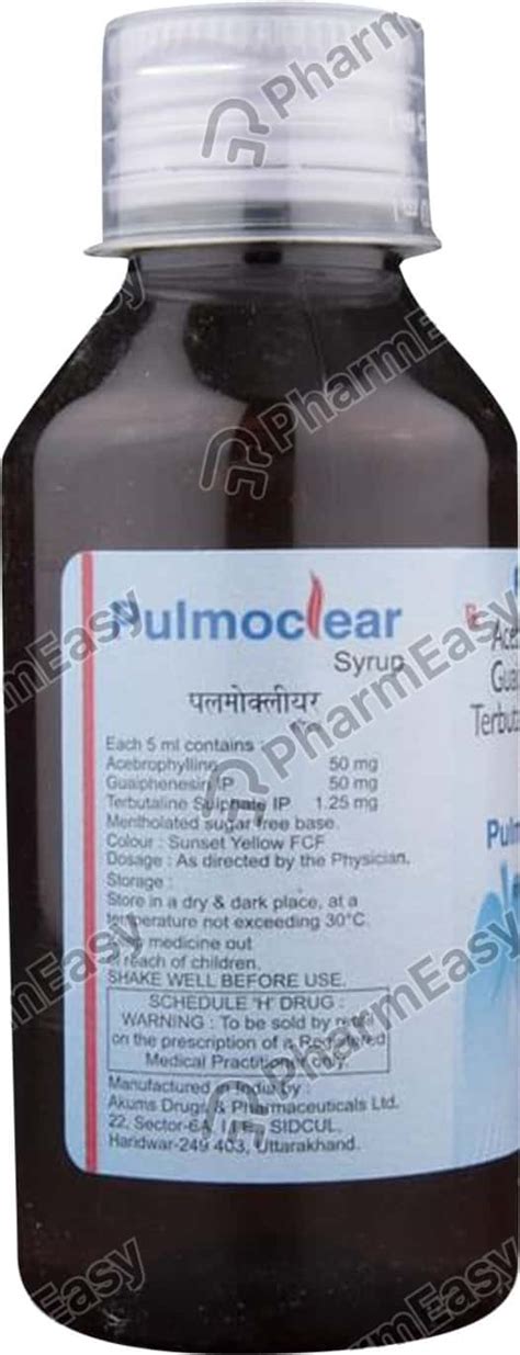 Buy Pulmoclear Syrup 100ml Online at Flat 15% OFF | PharmEasy