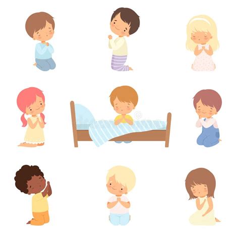 Praying children stock vector. Illustration of girl, hope - 29210097