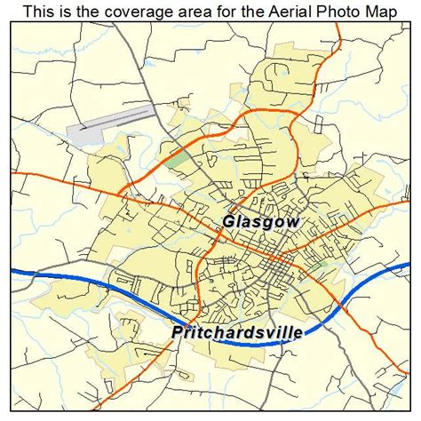 Aerial Photography Map of Glasgow, KY Kentucky