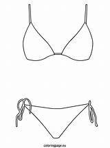 Summer – Swimsuit Coloring Page sketch template