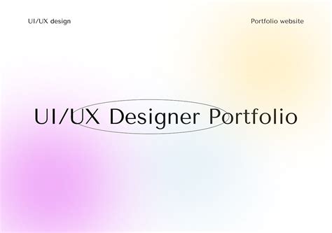 Minimalist Portfolio Website Design on Behance