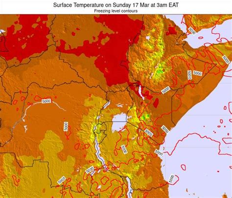 Rwanda Surface Temperature on Friday 30 Jul at 3pm EAT