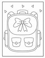 Premium Vector  School bag coloring pages For Kids sketch template