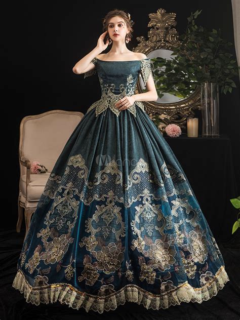 Retro Baroque Costumes Dress Marie Antoinette Costume Party Prom Dress - Milanoo.com | Victorian ...