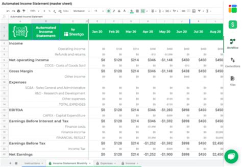 Income statement template in Google Sheets - Sheetgo Blog