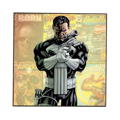 THE PUNISHER (COMIC BOOK MARVEL) WOODEN WALL PLAQUE