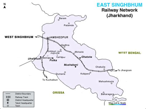 Rail-Map-india: East Singhbhum railways map