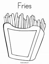 Fries Coloring Page  Twisty Noodle sketch template