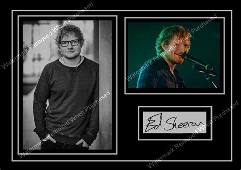 Ed Sheeran Limited Edition Framed A4 Photo Autographed Music Memorabilia Instant Download ...