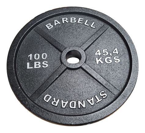 Standard Barbell Olympic Weight Plates 2.5, 5, 10, 25, 45, and 100 lb ...