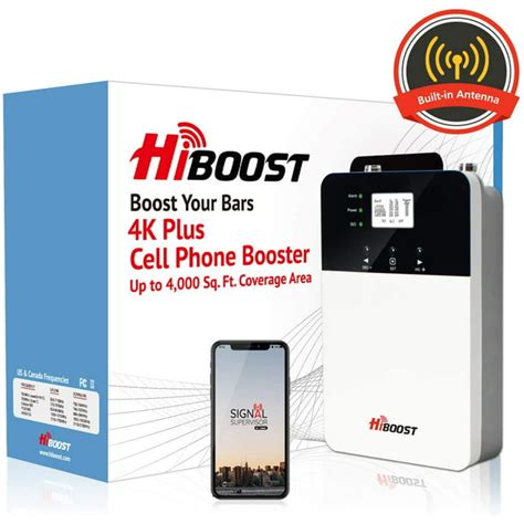 HiBoost 4K Home Cell Phone Signal Booster with Built-in Antenna for ...