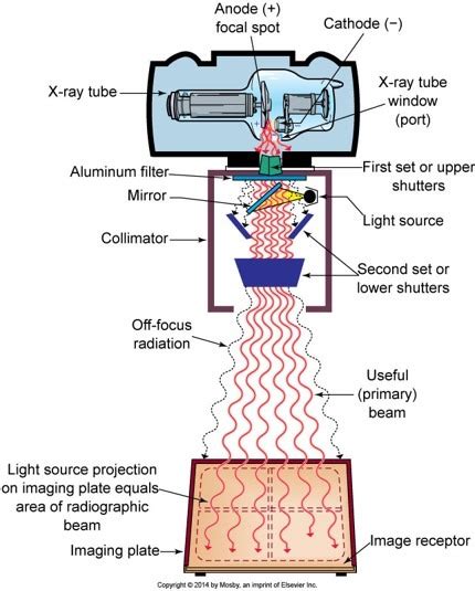 Drawing Of An X Ray Tube And Collimator Schematic