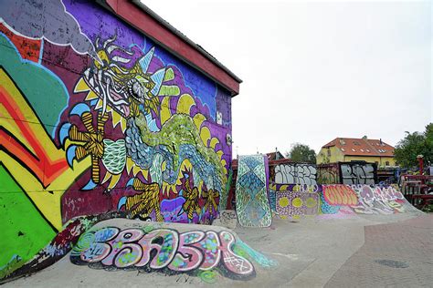 Skateboard Park And Street Art In Freetown Christiania In Copenhagen Denmark Photograph by Rick ...