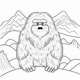 Yeti coloring page – Coloring Corner sketch template