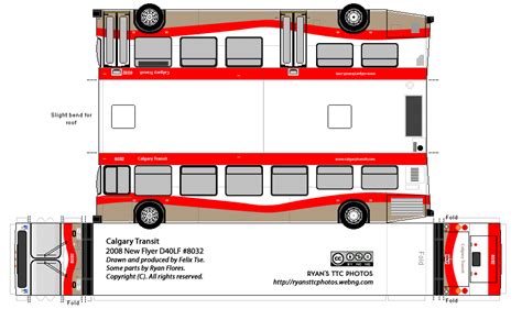 SP. Papel Modelismo: PaperCraft Bus 2008 New Flyer D40LF - Calgary Transit