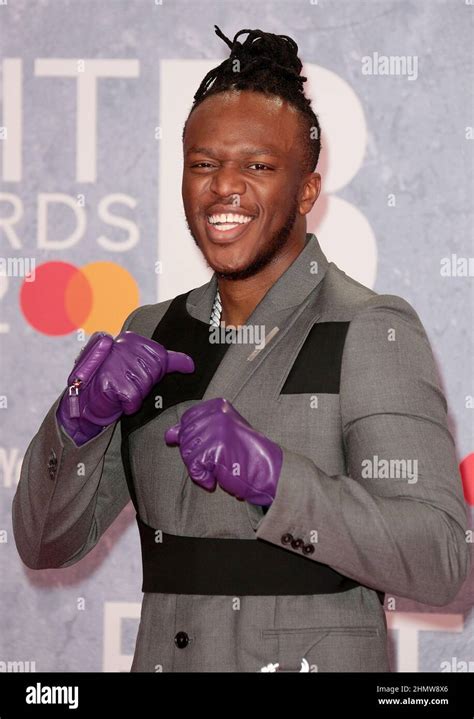 Feb 08, 2022 - London, England, UK - KSI attends BRIT Awards 2022, O2 Arena *EDITORIAL USE ONLY ...