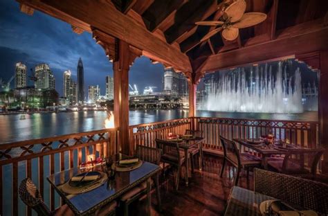 Thiptara the most romantc restaurant in dubai with a view of Dubai Fountain - bookdhowcruisedubai