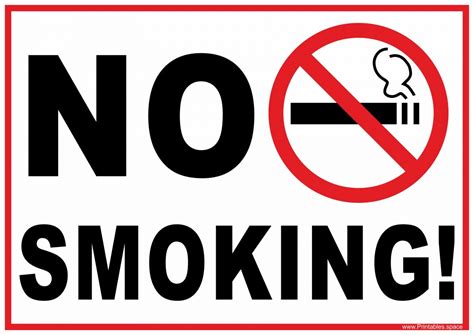 Printable Sign "No Smoking" - Free Printables