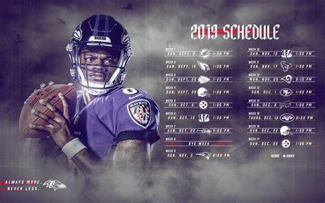 Download Baltimore Ravens 2019 Game Schedule Wallpaper | Wallpapers.com