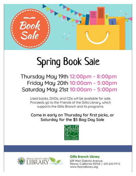 Gillis Branch May Book Sale - Friends of the Fresno County Public Library