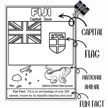 Geography of Australia & Oceania Coloring Pages | Flags-Capitals-Animal ...