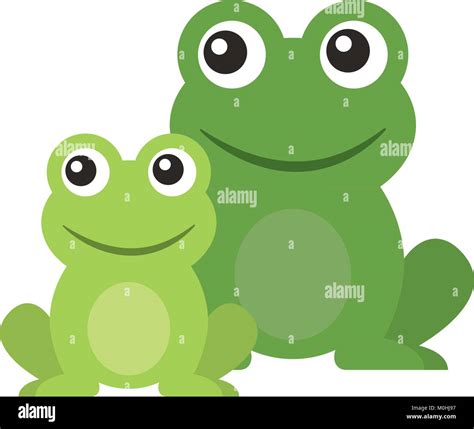 frog cute animal sitting cartoon Stock Vector Image & Art - Alamy