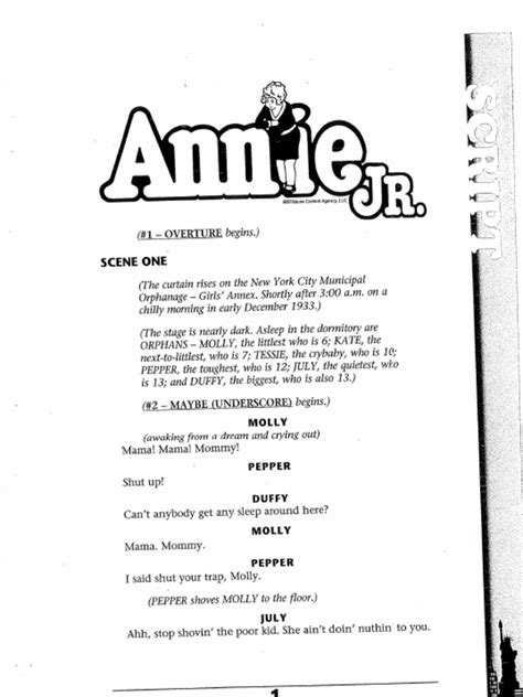 Annie Jr. Script | PDF