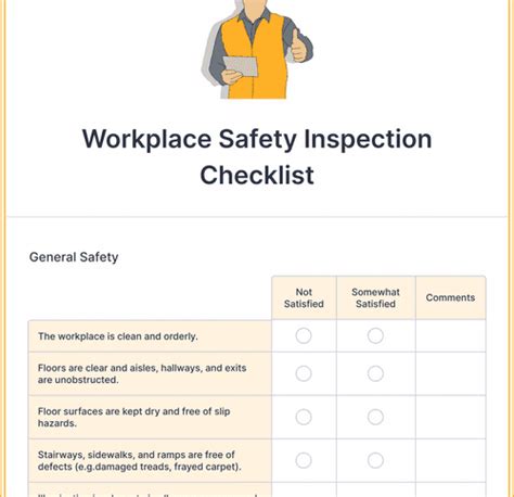 Workplace Safety Inspection Checklist Form Template | Jotform