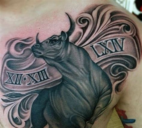 70 Bull Tattoos For Men - Eight Seconds Of 2,000 Pound Furry