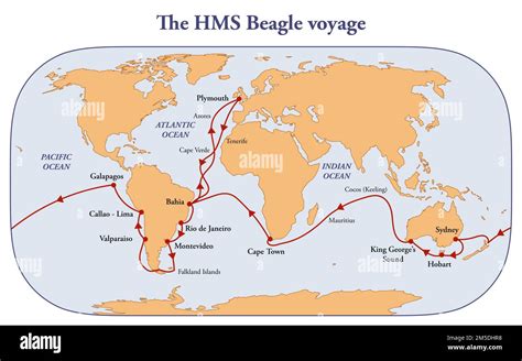 Hms beagle map Cut Out Stock Images & Pictures - Alamy