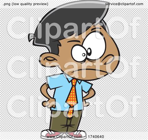 Cartoon Boy Being Bossy by toonaday #1740640