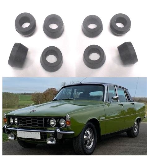 FRONT (UPPER & LOWER) DAMPER BUSHES x4 (Rover P6 Parts) (2000, 2200 & 3.5 V8) (1963- 77)