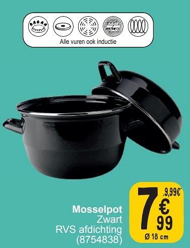 Mosselpot zwart - Haute Cuisine - Cora - Promoties.be