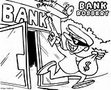 Bank Robbery coloring Page sketch template