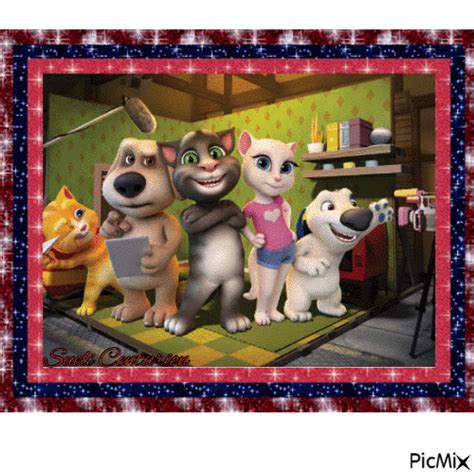 Talking Tom, Andrea e amigos - Free animated GIF - PicMix