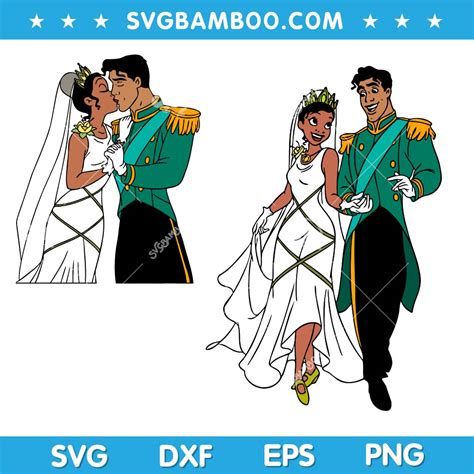 Tiana Wedding Naveen SVG, Tiana And Naveen SVG, Disney