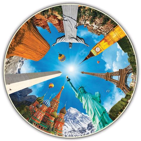 Round Table Puzzle - Landmarks - 500 Pieces