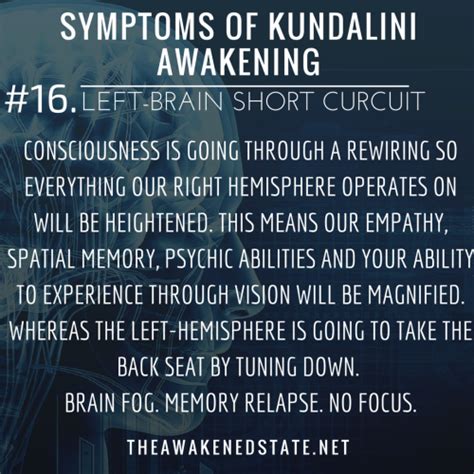 theawakenedstate: Symptoms of Kundalini Awakening#16. Left-... personal development ...