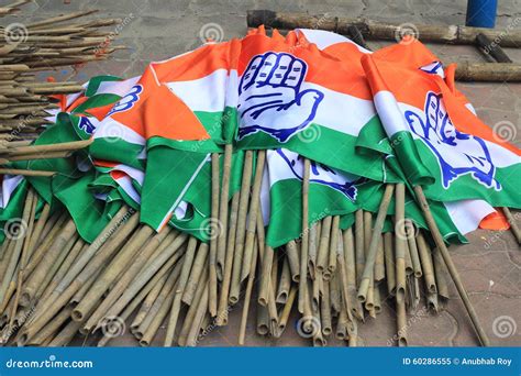 Indian National Congress Flag. Editorial Image - Image of democracy ...